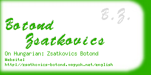 botond zsatkovics business card